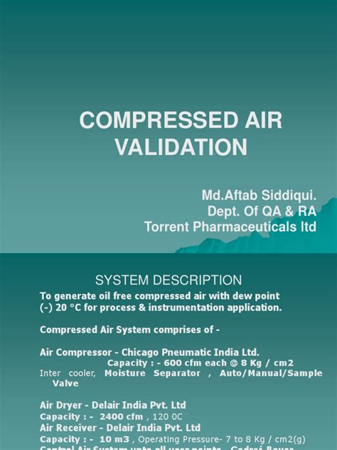 compressed air validation